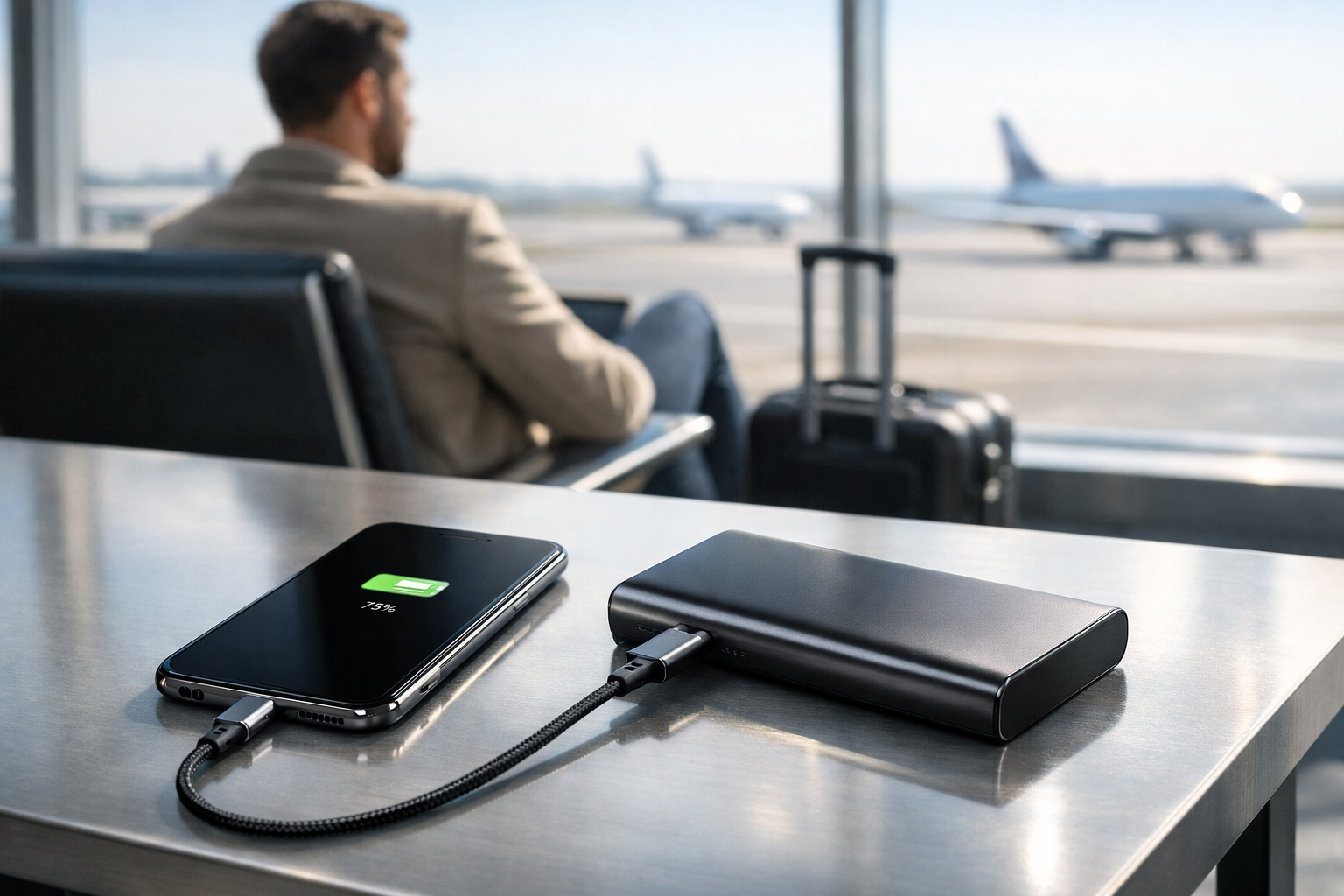 Må man have powerbank med i fly?
